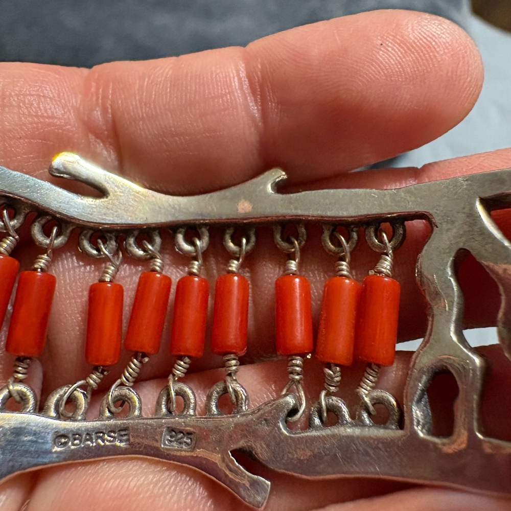 Studio Barse Silver And Red Statement Bracelet - image 6